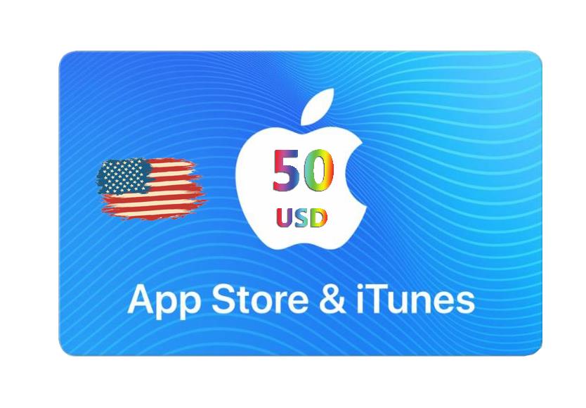 گیفت کارت 50 دلاری  اپل استور آمریکا